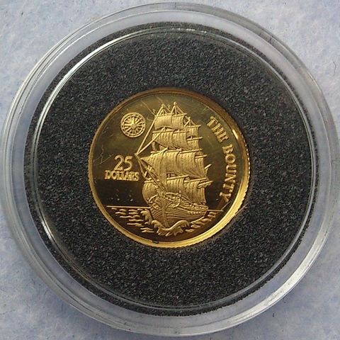 1996, The Bounty, 1/25 oz, 999 gull.