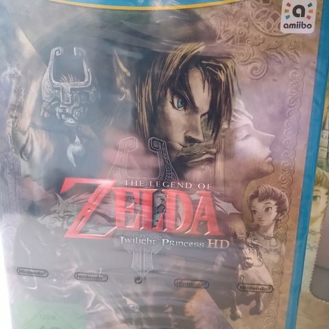 Zelda twilight princess spill og sound selection og esken men figur mangler.