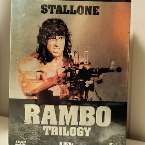 Rambo trilogy i steelbox,  Med norske undertekster.