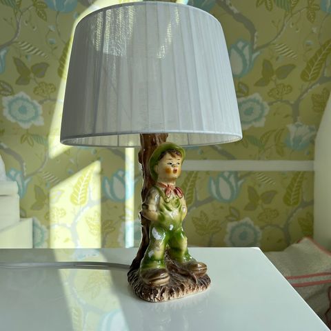 Vintage lampe - retro gipsfigur