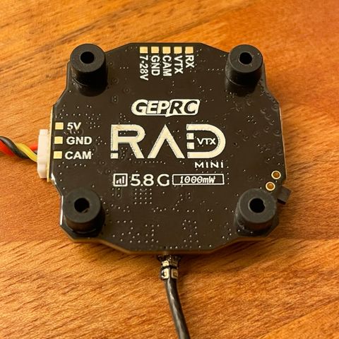 Ubrukt GEPRC RAD Mini VTX 5.8GHz med antenne