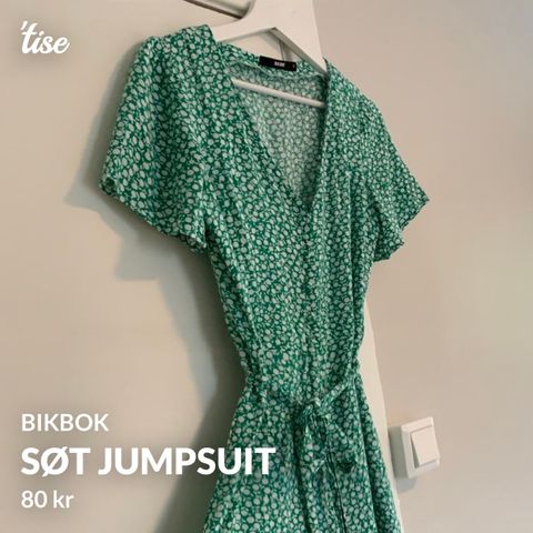 Søt jumpsuit i 100%viskose selges