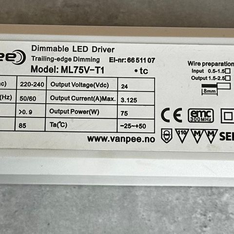 24V LED driver selges billig