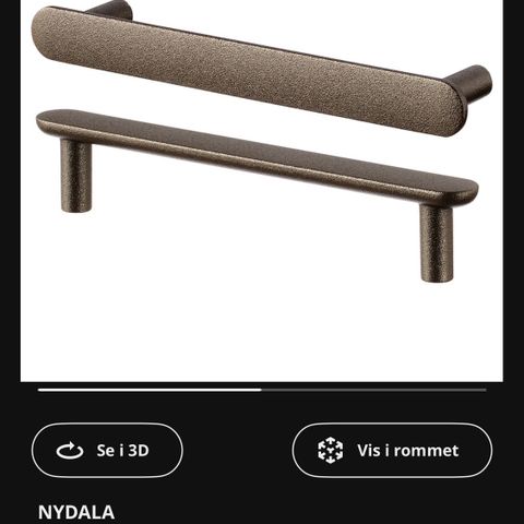 IKEA Nydala håndtak bronsefarget 154mm