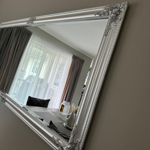 Speil sølv Jysk stor og fin barokk silver mirror