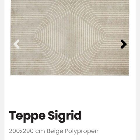 Sigrid teppe 200x290