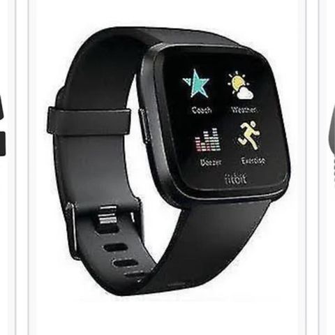 Smartwatch Fitbit Versa 1 dial svart, pent brukt , Bud mottas