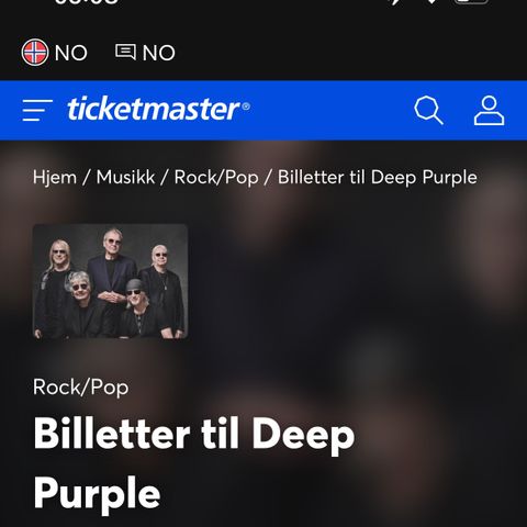 Deep Purple Billetter 3. august