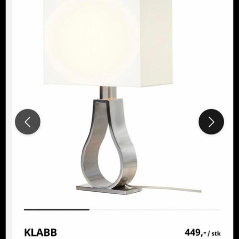 Bordlampe Klabb