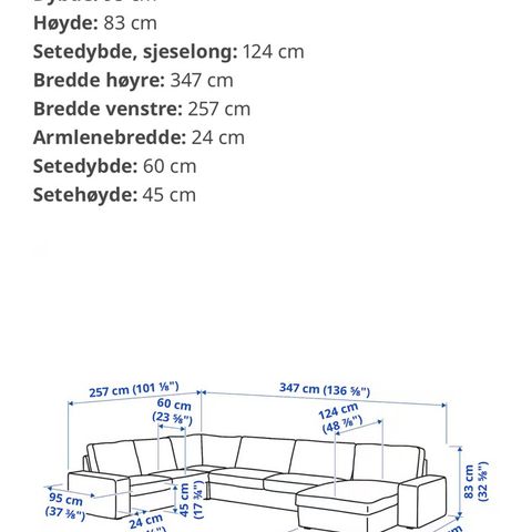 Grått trekk til Kivik sofa