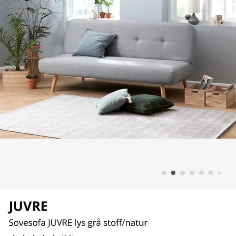 Sovesofa lys grå fra Jysk