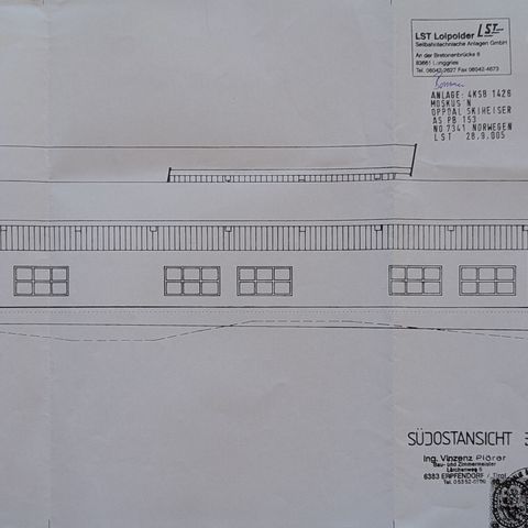 Ferdig dimensjonert og byggemeldt rammeverk for stålhall