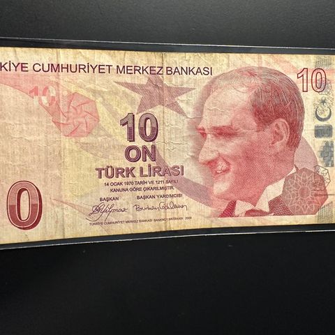 Tyrkia 10 lire, periode 2009 -2022 (657 AO)