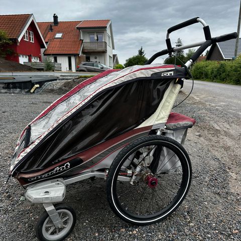 Chariot CX2/Thule - Toseters, komplett med sykkeldrag, pulk-kit og babyslynge.