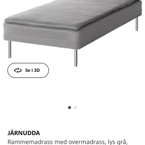 To Järnudda rammemadrass fra IKEA gis bort