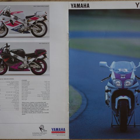 Yamaha YZF750R 1993 brosjyre