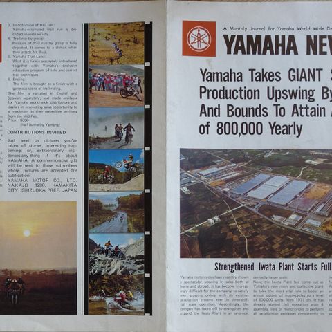 Yamaha  News 1971 0g 1972  20 hemmelige sider