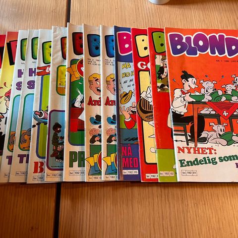 Blondie tegneserieblad 1980- 1985