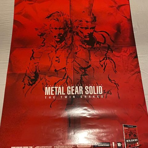 Metal gear solid twin snake nintendo gamecube plakat