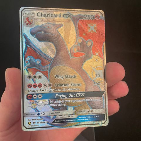 Charizard gx shiny pokemon kort