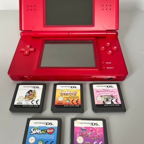 Nintendo DS Lite konsoll med spill