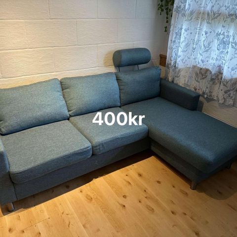 Fin littel  hjørnesofa med tre ster