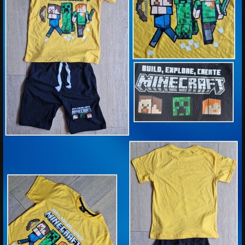 Minecraft sett. T-skjorte og Shorts