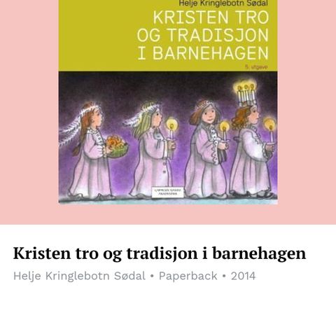 Kristen tro og tradisjon i barnehagen