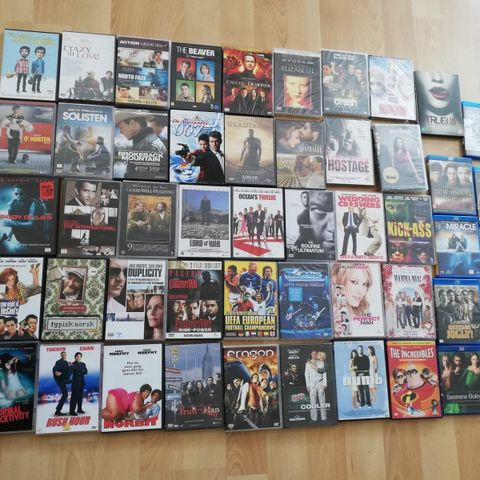 DVD og BLU-RAY filmer - 20 kr stk