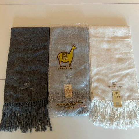 Alpaca skjerf nye, 3 stk ubrukt