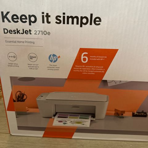 Helt ny! HP DeskJet HP 2710e All-in-One-fargeskriver (mest kjøpt på cdon)