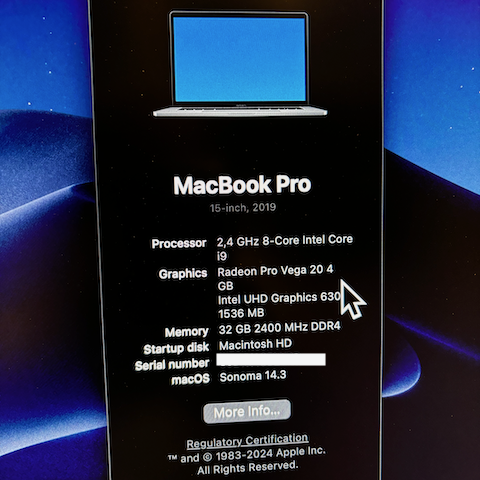 Nesten ny toppspekket Macbook Pro i9 (2019) til god pris