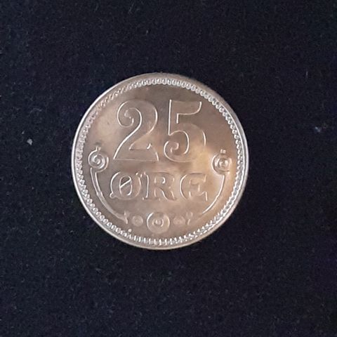 25 øre 1919 Danmark ** .600 sølv * Kvalitet 0 **