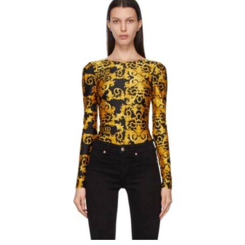 Ny: stretch, str.S/M: Versace Jeans Couture, Logo Baroque Velour Top