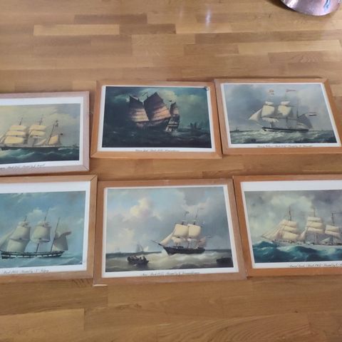 6 stk fine bilder selges 100kr stk, samlet 500kr