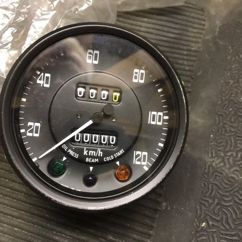 Mil. Land Rover speedometer klokke