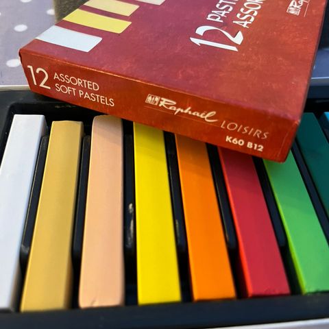 Tørrpastel kritt, soft . 12 assortert, Raphail Loisirs