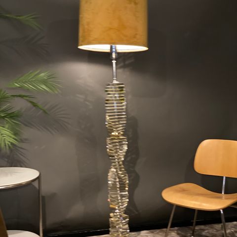 Unik stålampe - Karl Springer style