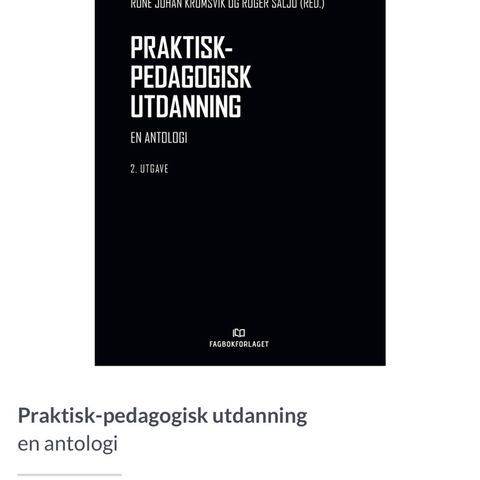 Praktisk-pedagogisk utdanning En antologi