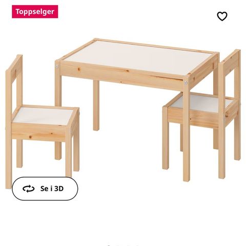 Ikea bord og to stoler