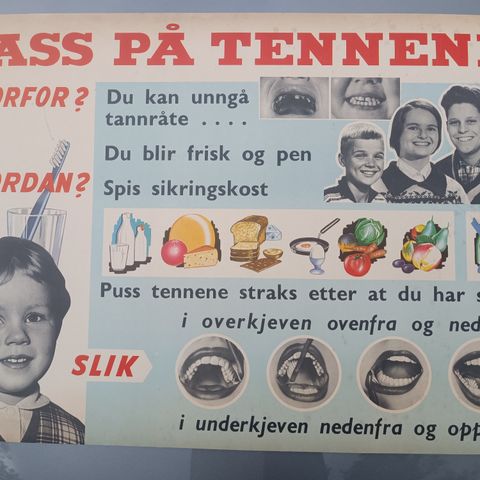 Tannlege plakat. Pass på tennene