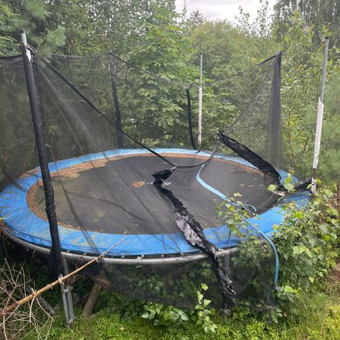 Trampoline gis bort- demontert