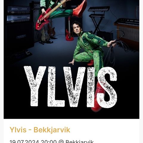 2 billetter til Ylvis 19 juli i bekkjarvik(reservert)