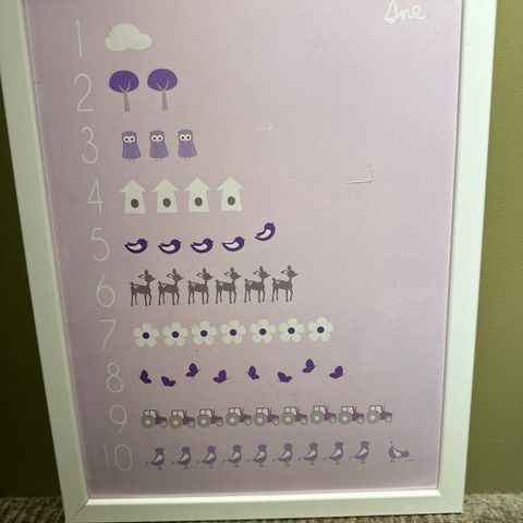 Sne design plakat One to Ten - Purple