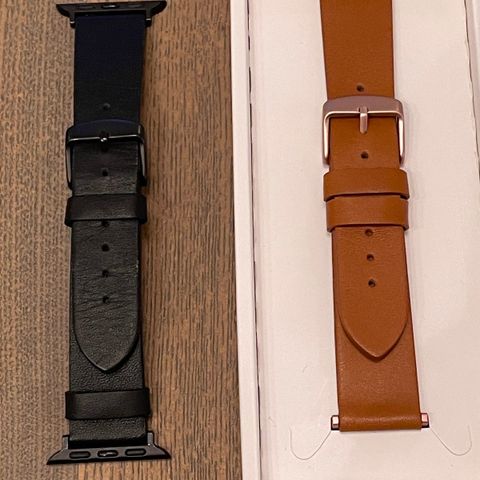 2 klokkereimer i skinn til Apple Watch 38-41 mm