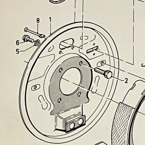 Ford Escort Mk1 Mk2 9" bakplater trommelbremser Engelsk/Banjo