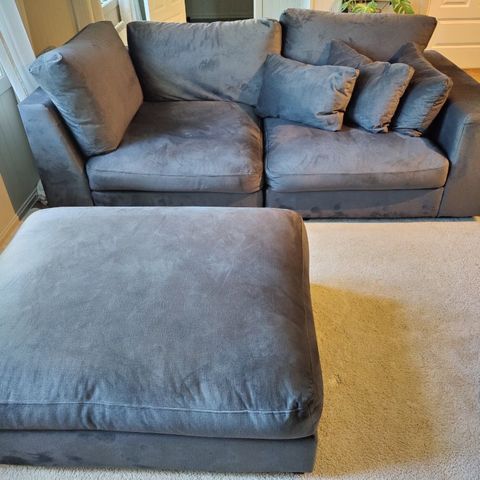 Sofa grå velur
