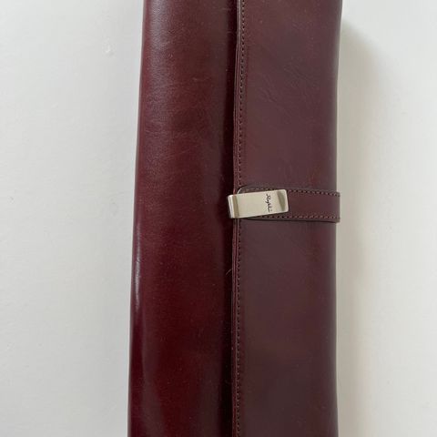 Vintage burgunder rød skinn veske Rufel avtagbar og justerbar strap