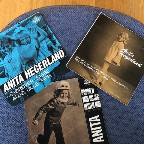 Anita Hegerland 3 single selges plate samlet