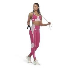 REEBOK Lux High-Waisted Colorblock Leggings Womens Gym Legging